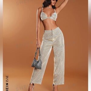 Metallic sparkle two piece